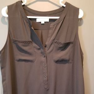 Loft Tank Top Blouse Black Size L Large